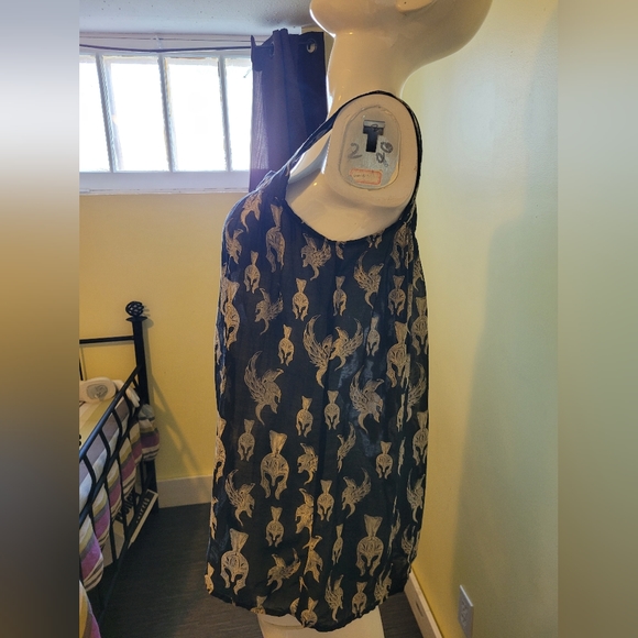 Faith Connexion Viking Helmet Print Tank, VGUC, Size S - Picture 2 of 7